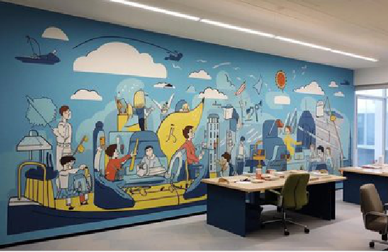凤阳办公室墙绘的特点。