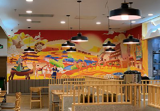 凤阳商业空间彩绘介绍。