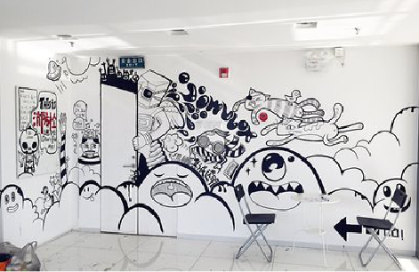 凤阳手绘墙并非传统涂鸦。